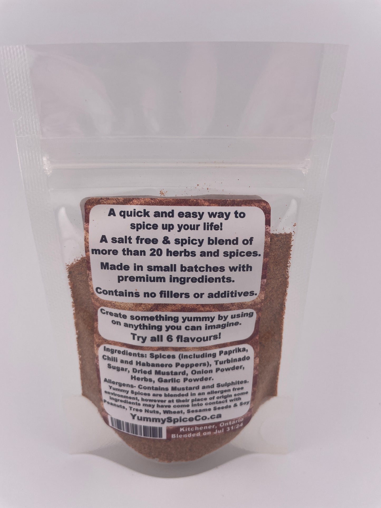 Yummy on Everything - Salt Free - Spicy - 25g Sample Bag