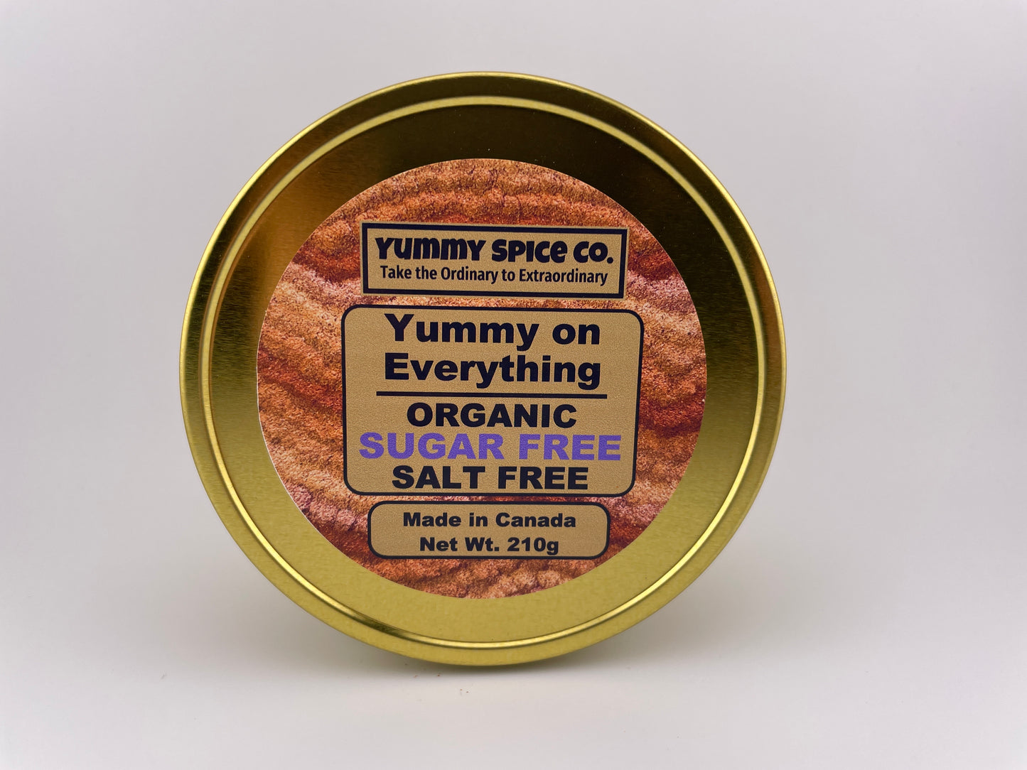 Yummy on Everything - Organic/Kosher - Salt Free - Sugar Free - 210g Tin