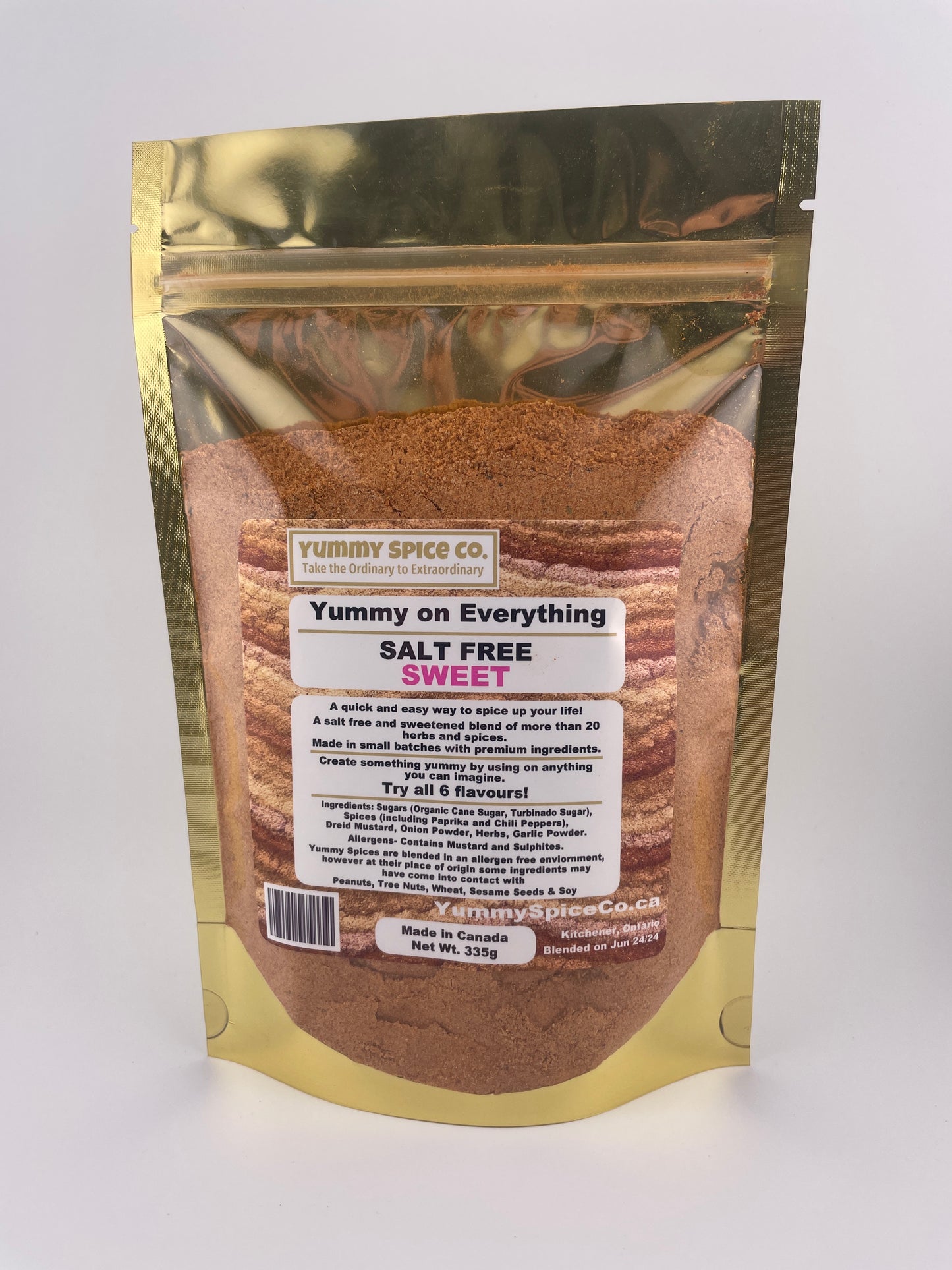 Yummy on Everything - Salt Free - Sweet - 335g Large Bag