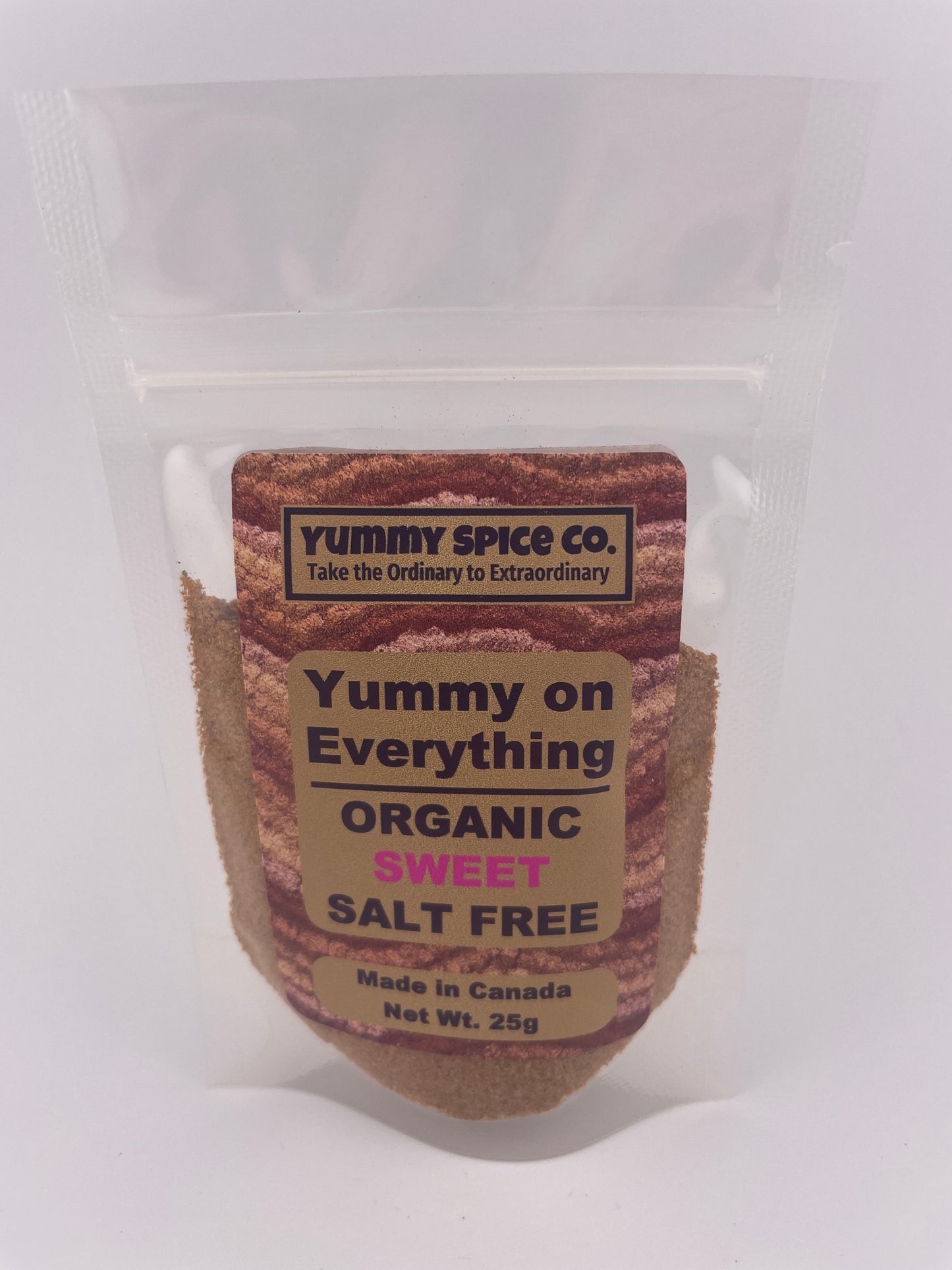 Yummy on Everything - Organic/Kosher - Salt Free - Sweet - 25g Sample Bag