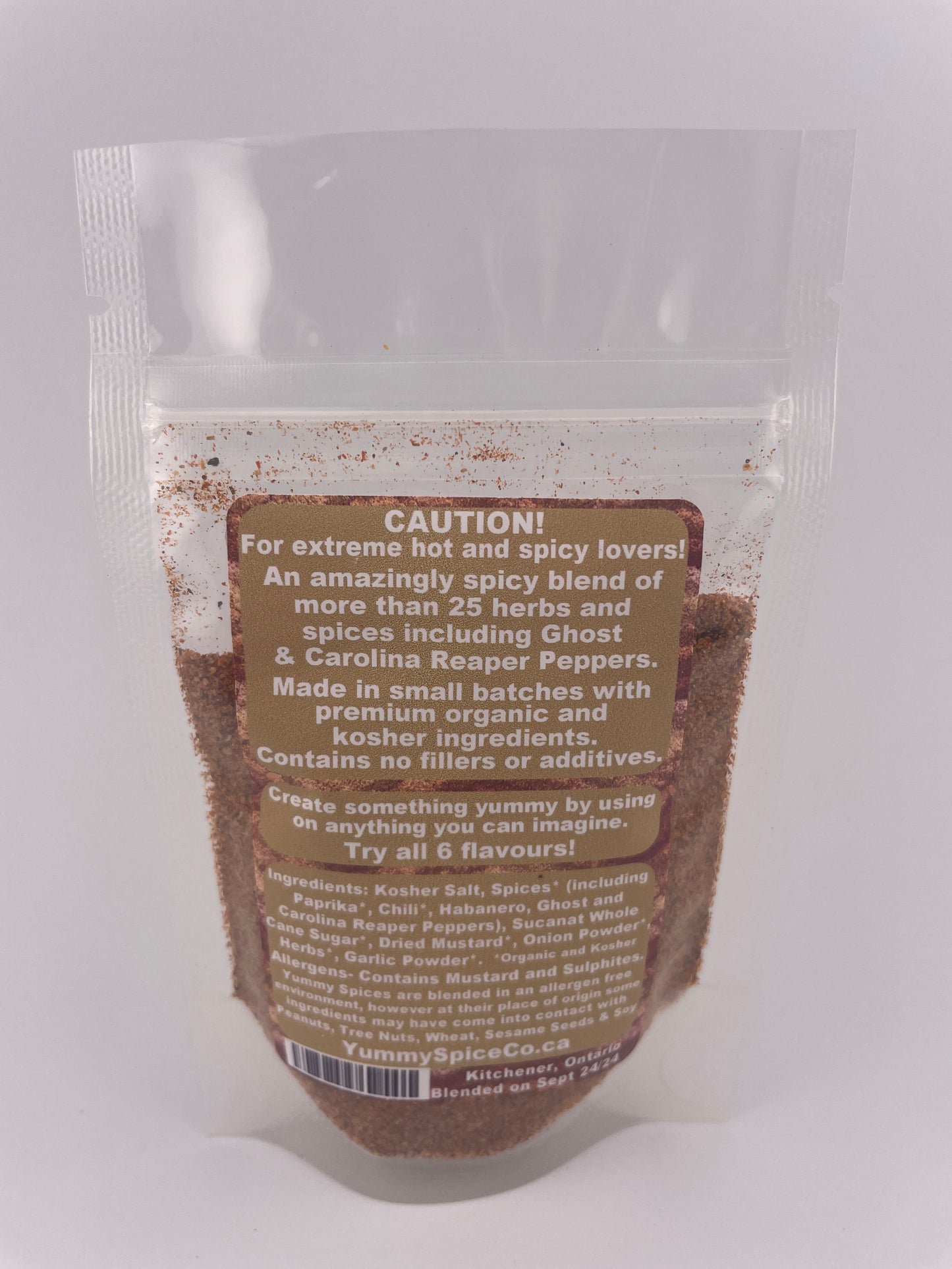 Yummy on Everything - Organic/Kosher - Ultimate Spicy - 30g Sample Bag