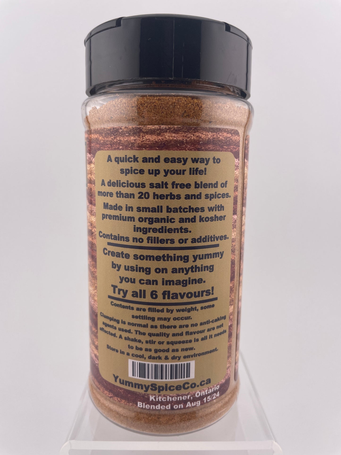 Yummy on Everything Organic/Kosher Salt Free Original Flavour Large Shaker Bottle 210g