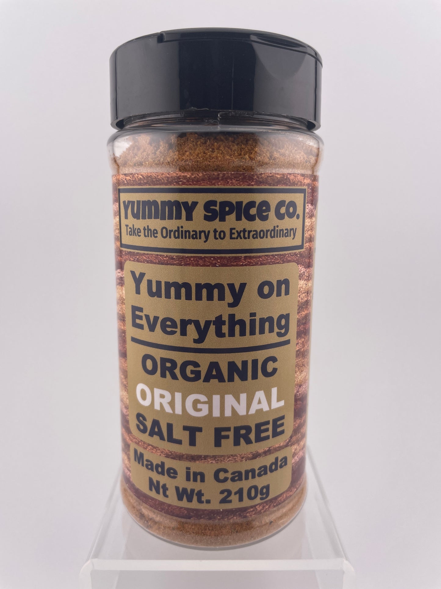 Yummy on Everything Organic/Kosher Salt Free Original Flavour Large Shaker Bottle 210g