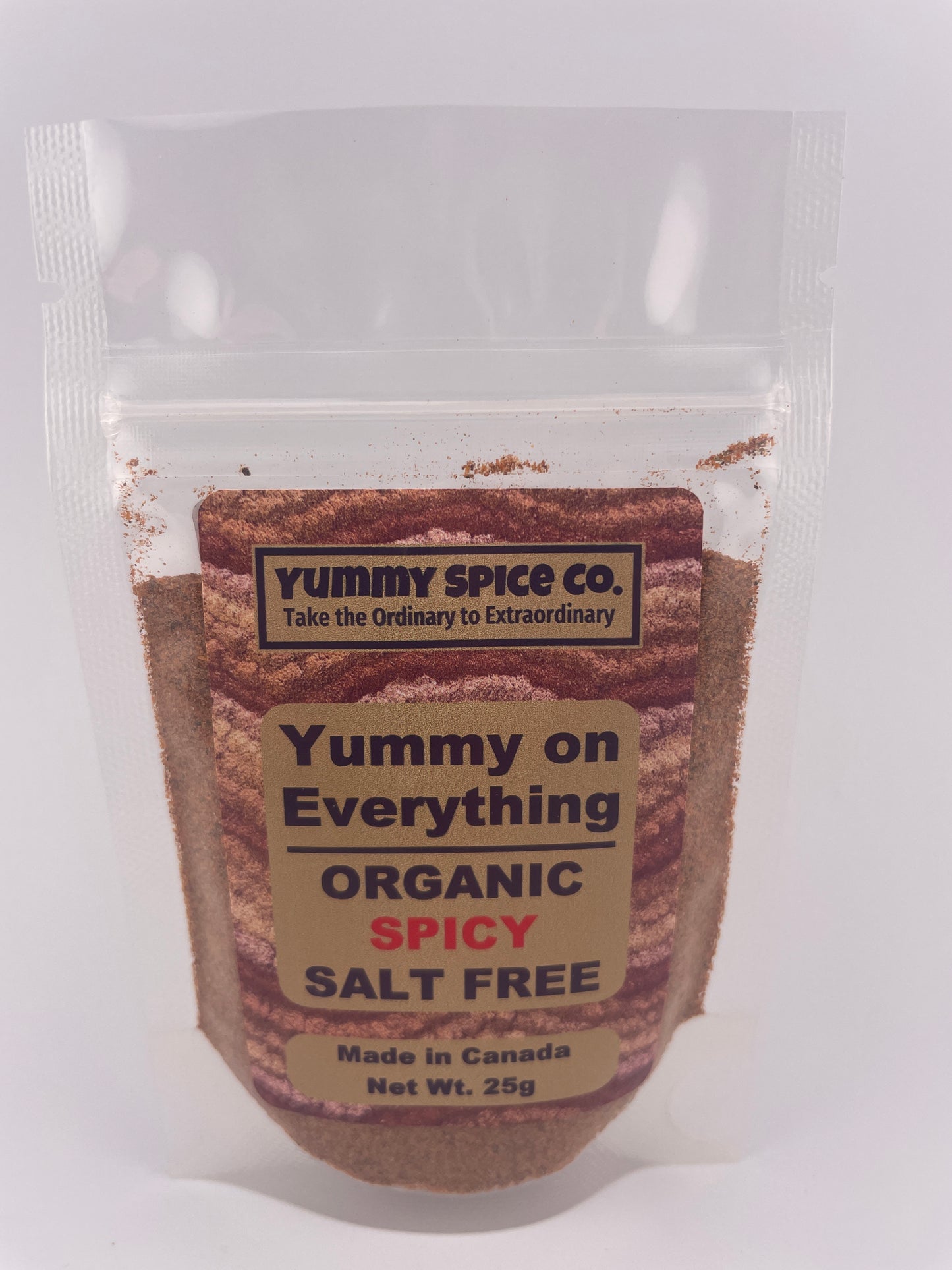 Yummy on Everything - Organic/Kosher - Salt Free - Spicy - 25g Sample Bag