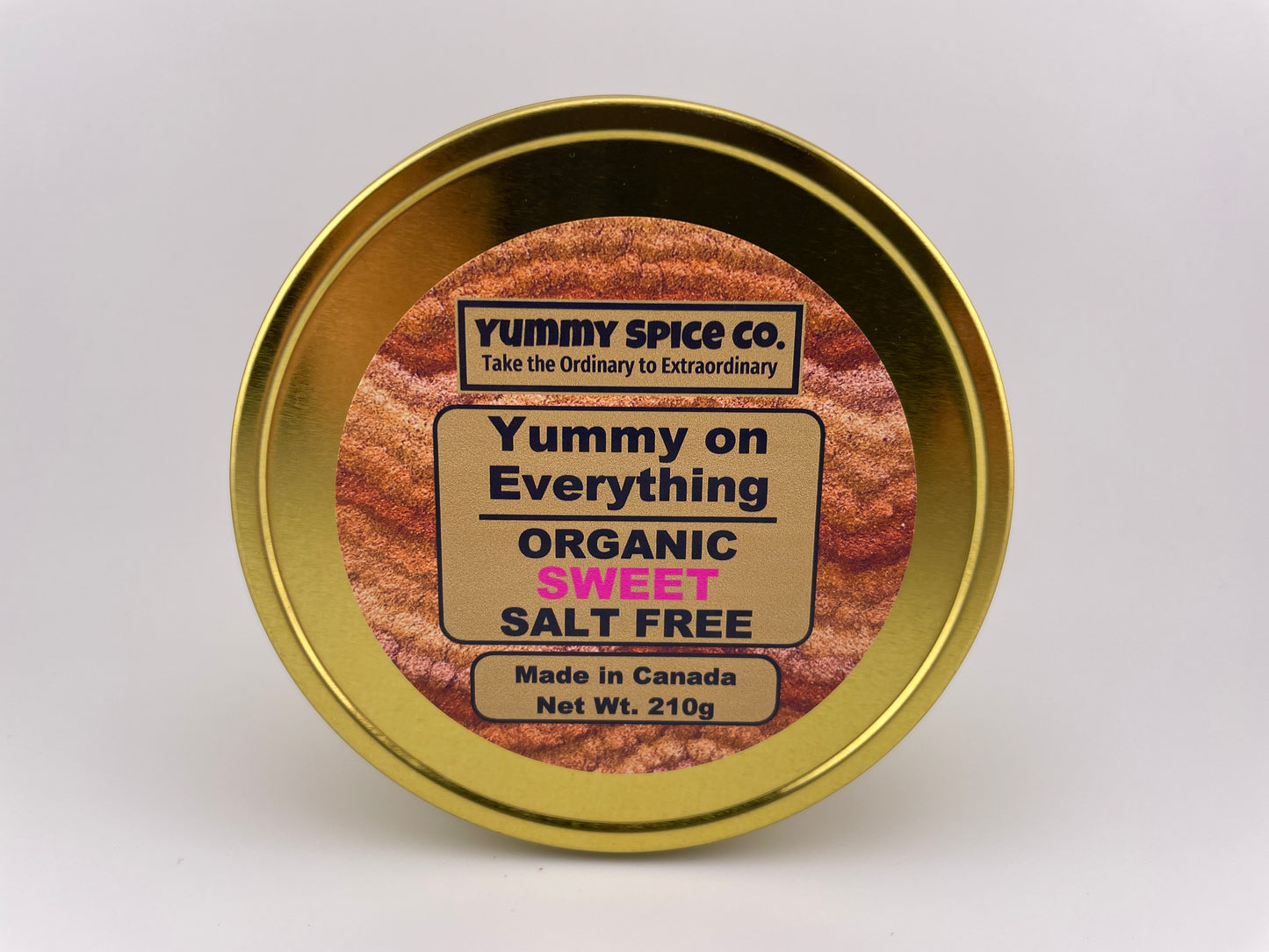 Yummy on Everything - Organic/Kosher - Salt Free - Sweet - 210g Tin