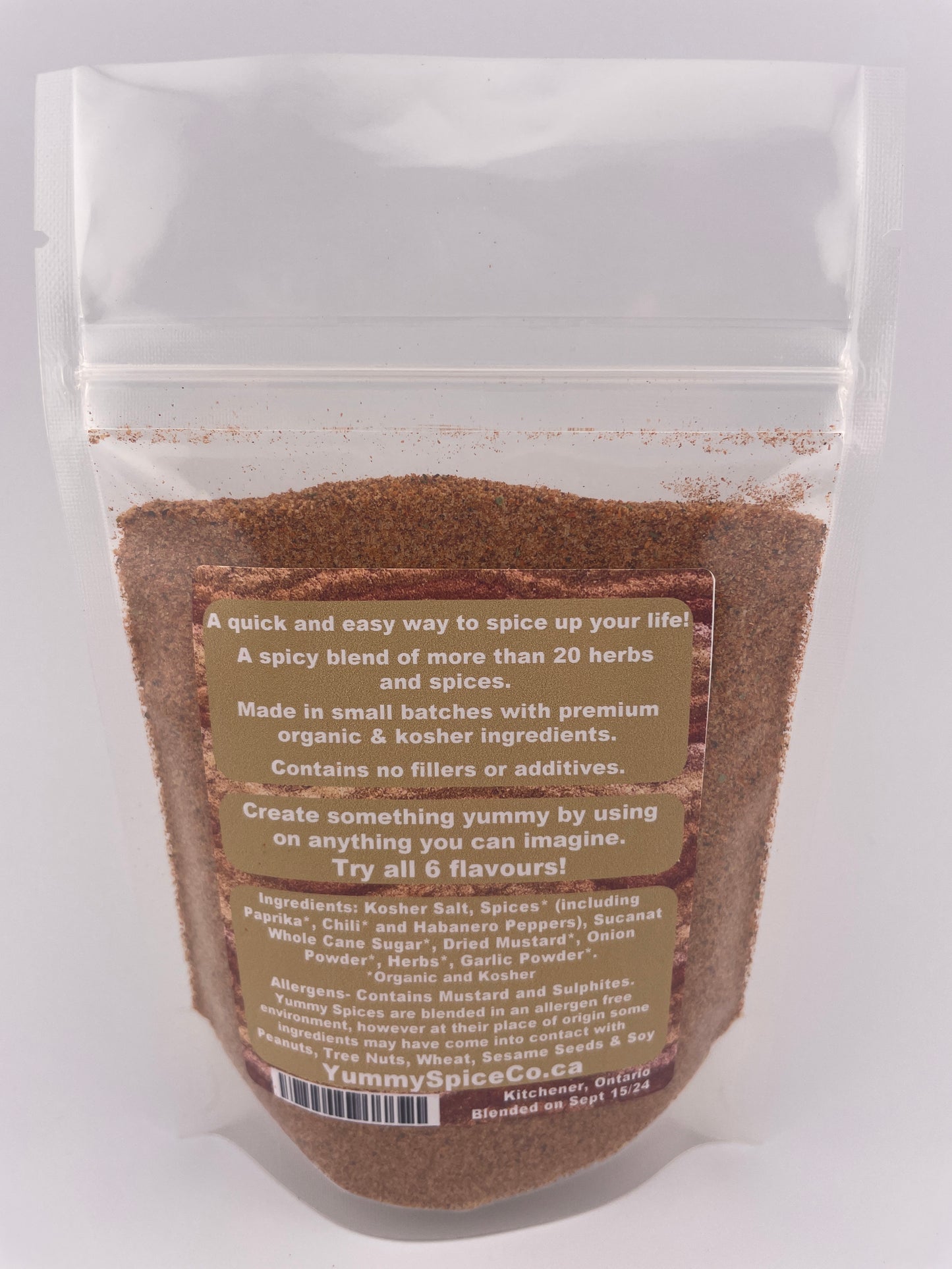 Yummy on Everything - Organic/Kosher - Spicy - 90g Bag