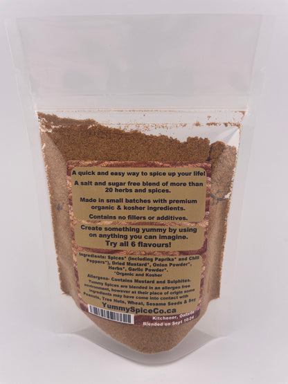 Yummy on Everything - Organic/Kosher - Salt Free - Sugar Free - 75g Bag