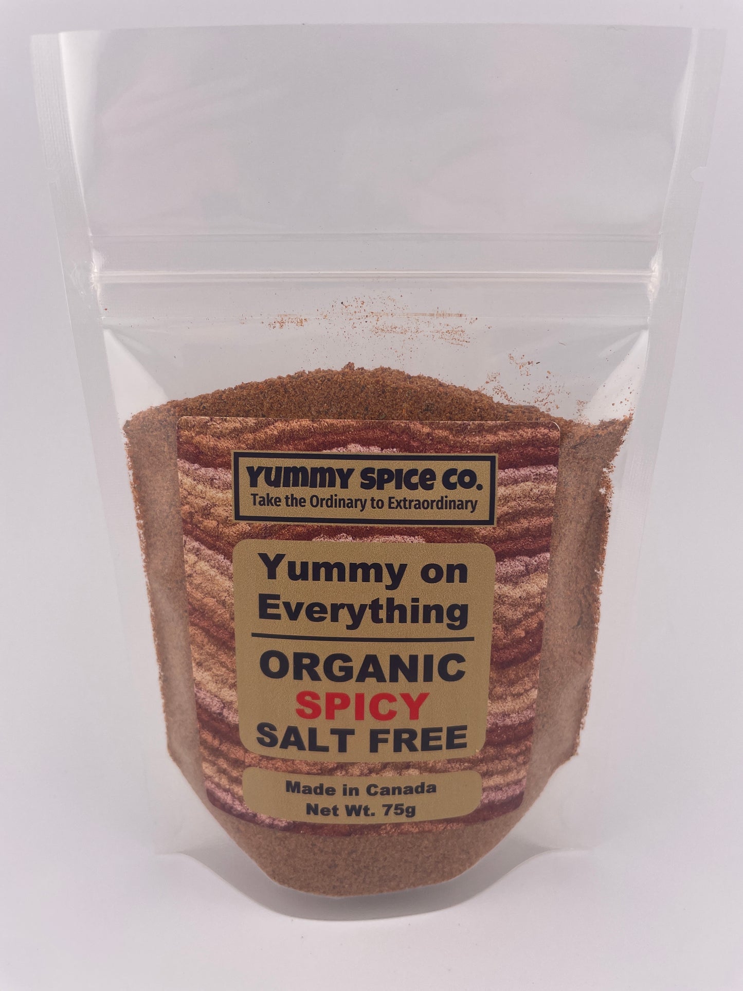 Yummy on Everything - Organic/Kosher - Salt Free - Spicy - 75g Bag