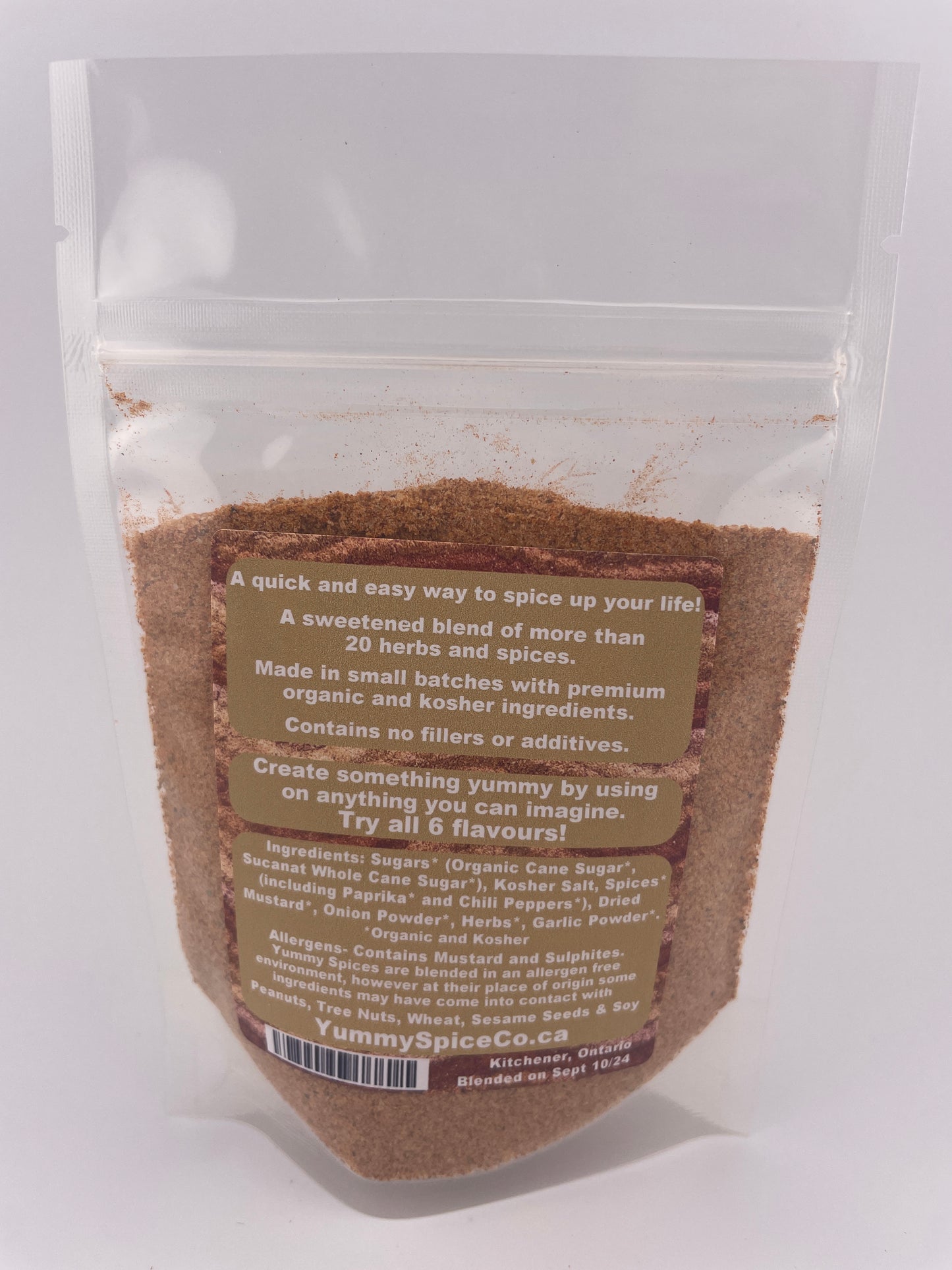 Yummy on Everything - Organic/Kosher - Sweet - 90g Bag