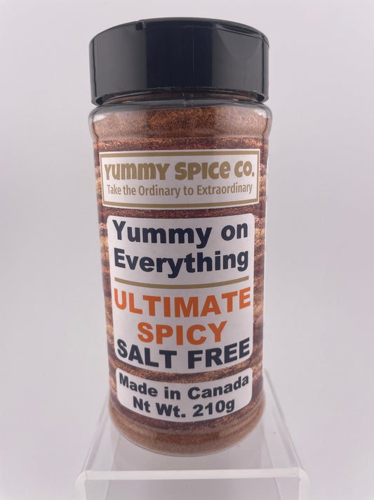 Yummy on Everything - Salt Free - Ultimate Spicy - 210g Large Shaker Bottle