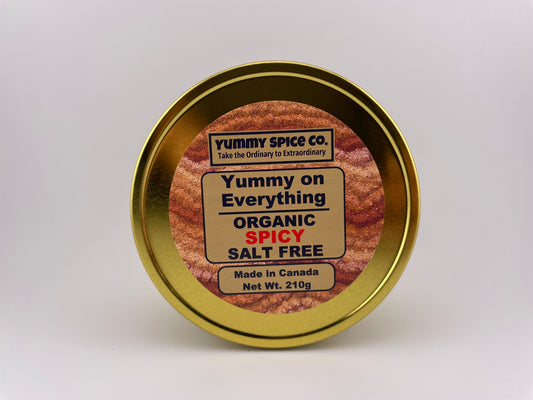 Yummy on Everything - Organic/Kosher - Salt Free - Spicy - 210g Tin