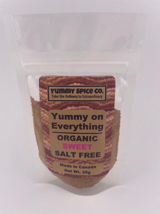Yummy on Everything - Organic/Kosher - Salt Free - Sweet - 25g Sample Bag