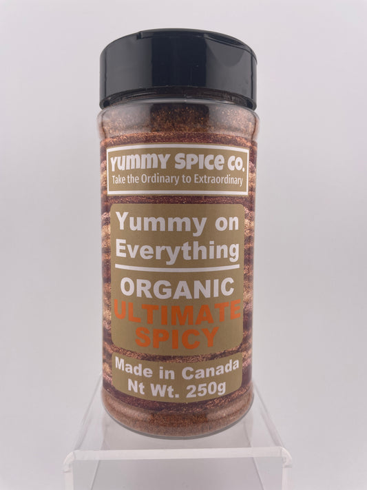 Yummy on Everything - Organic/Kosher - Ultimate Spicy - 250g Large Shaker Bottle