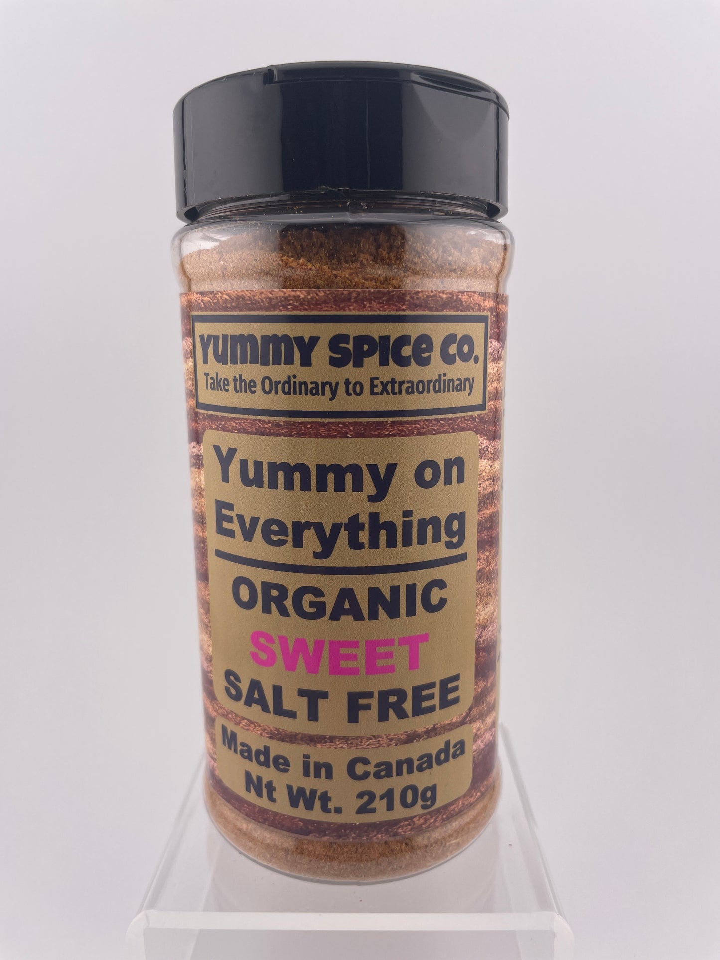 Yummy on Everything - Organic/Kosher - Salt Free - Sweet - 210g Large Shaker Bottle