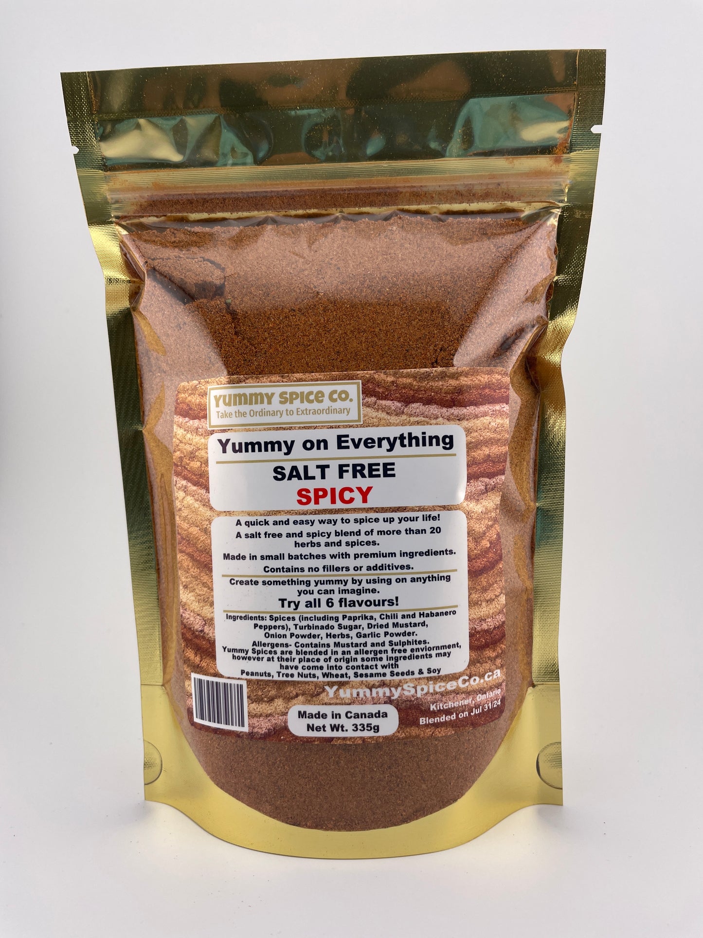 Yummy on Everything - Salt Free - Spicy - 335g Large Bag