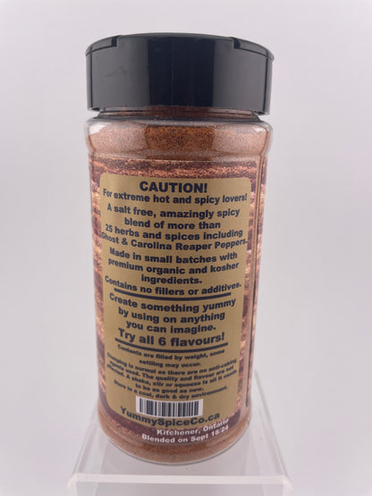 Yummy on Everything - Organic/Kosher - Salt Free - Ultimate Spicy - 210g Large Shaker Bottle