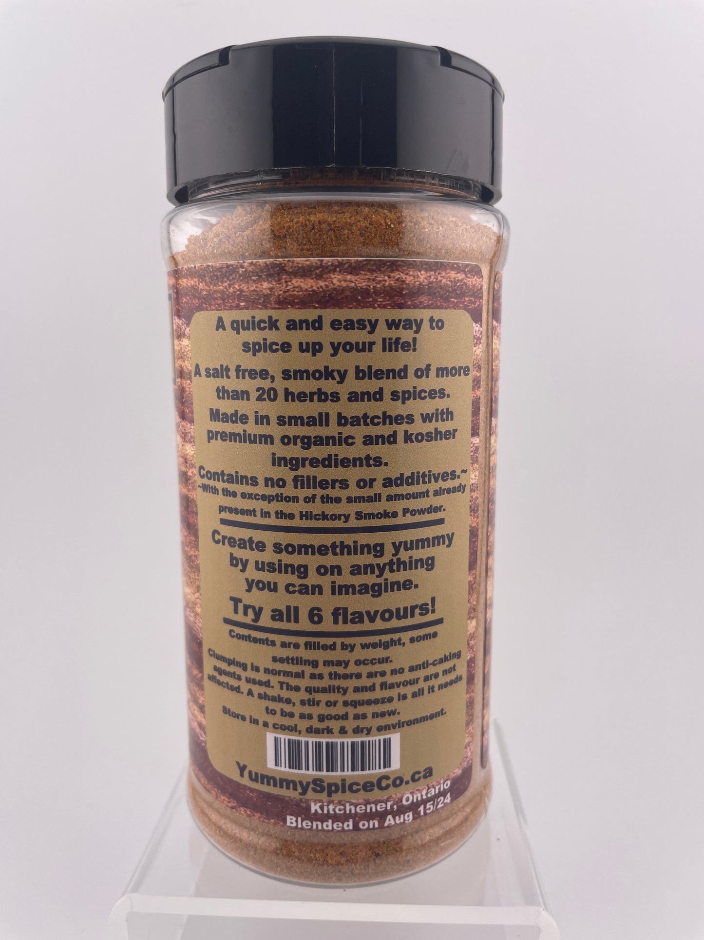 Yummy on Everything - Organic/Kosher - Salt Free - Smoked - 210g Large Bottle