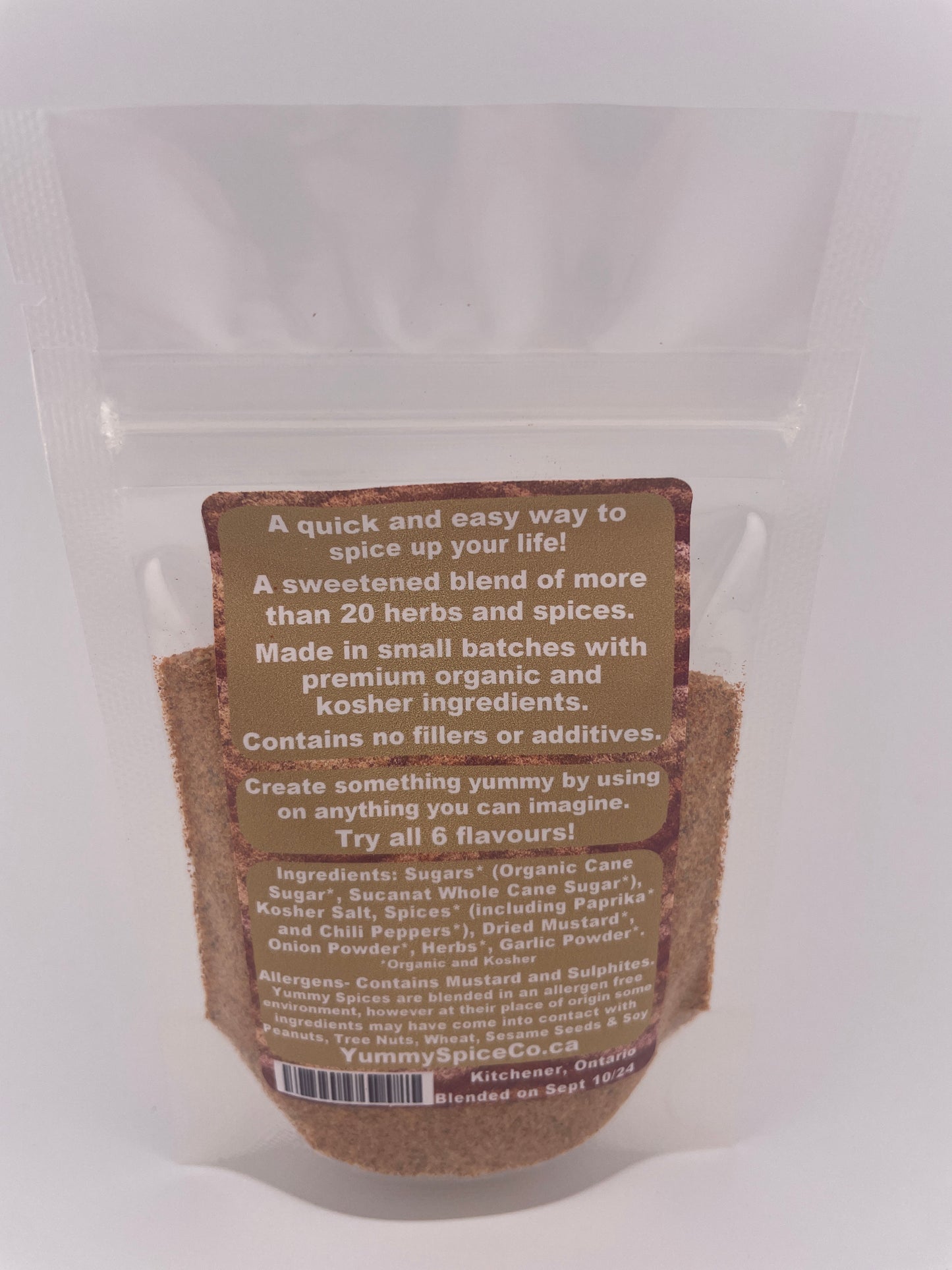 Yummy on Everything - Organic/Kosher - Sweet - 30g Sample Bag