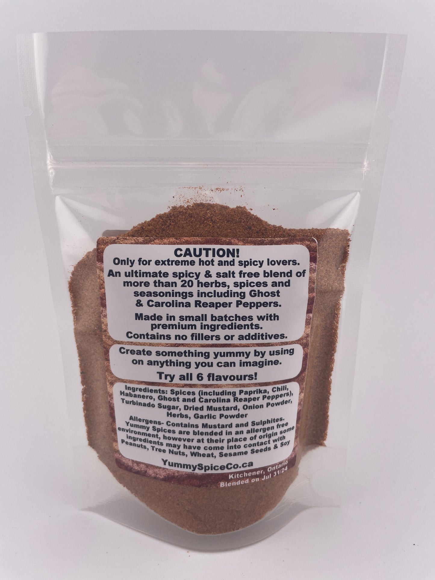 Yummy on Everything - Salt Free - Ultimate Spicy - 75g Bag