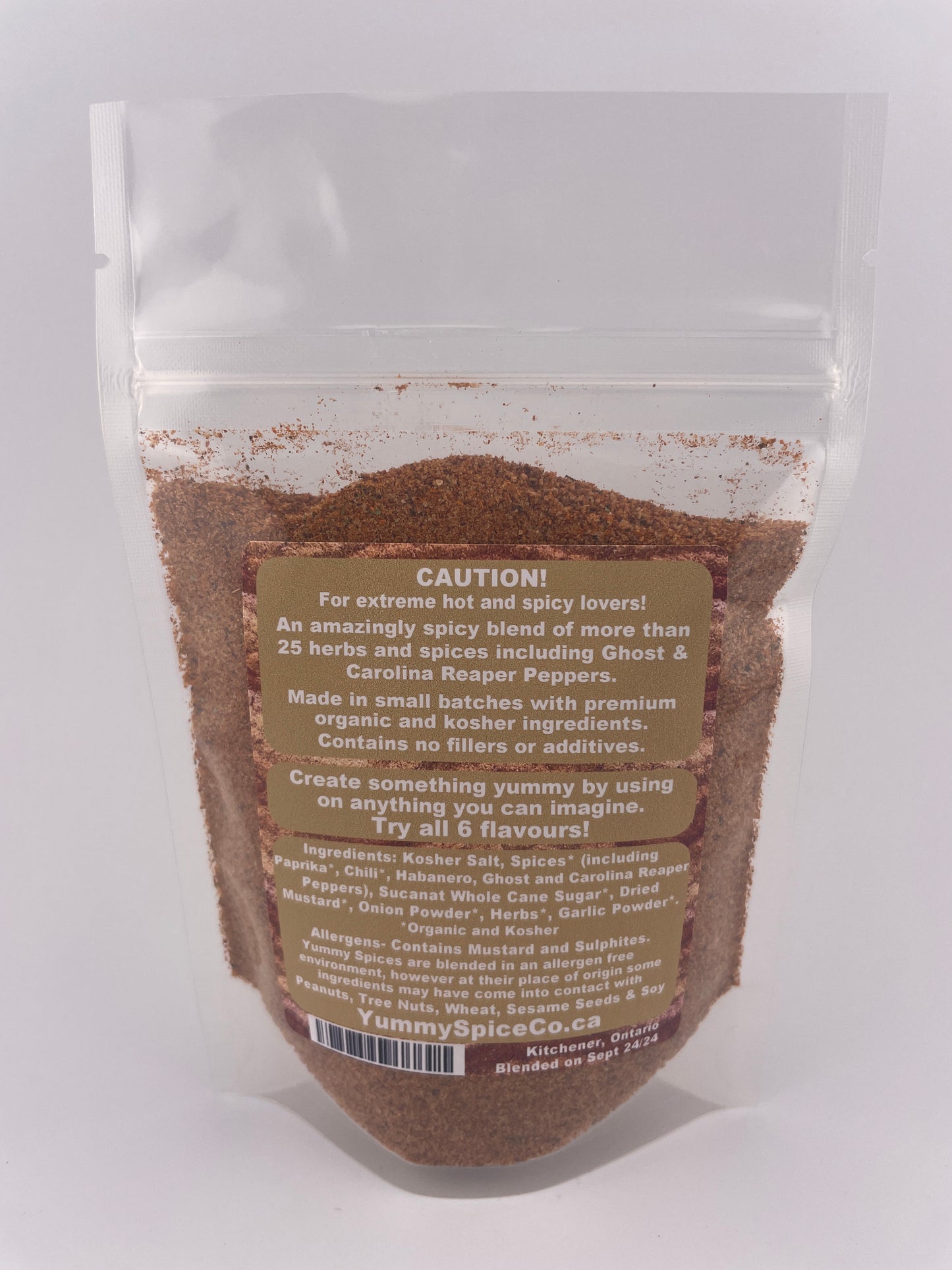 Yummy on Everything - Organic/Kosher - Ultimate Spicy - 90g Bag