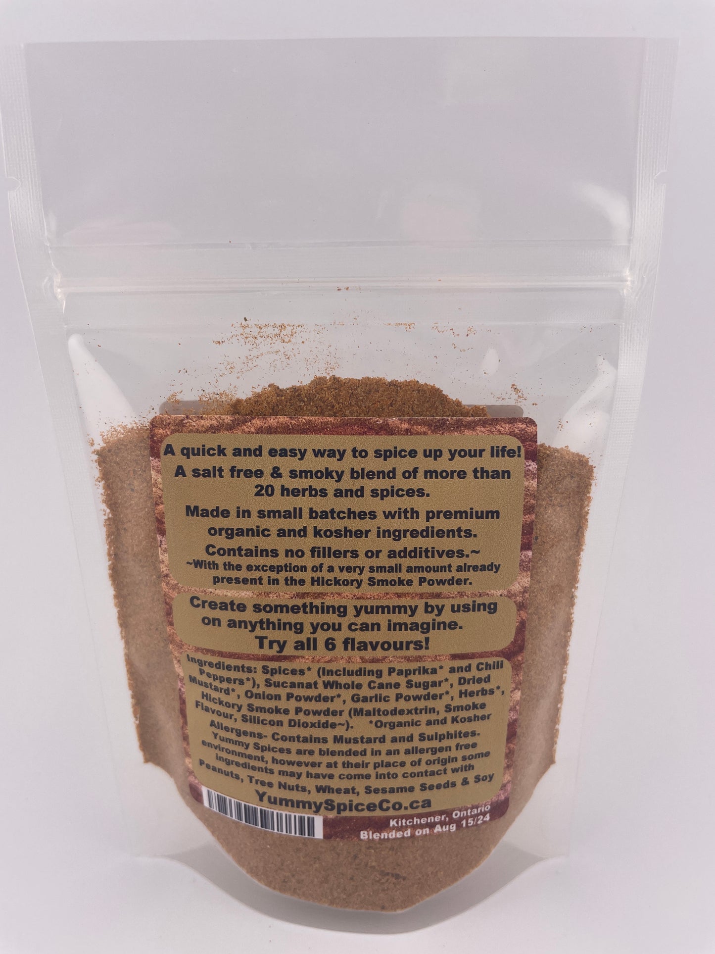 Yummy on Everything - Organic/Kosher - Salt Free - Smoked - 75g Bag
