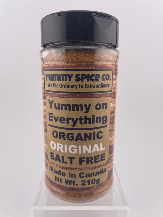 Yummy on Everything Organic/Kosher Salt Free Original Flavour Large Shaker Bottle 210g