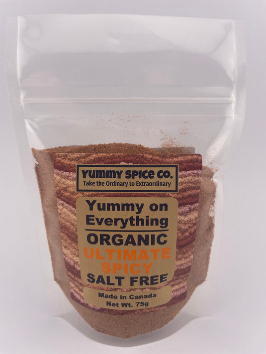 Yummy on Everything - Organic/Kosher - Salt Free - Ultimate Spicy - 75g Bag