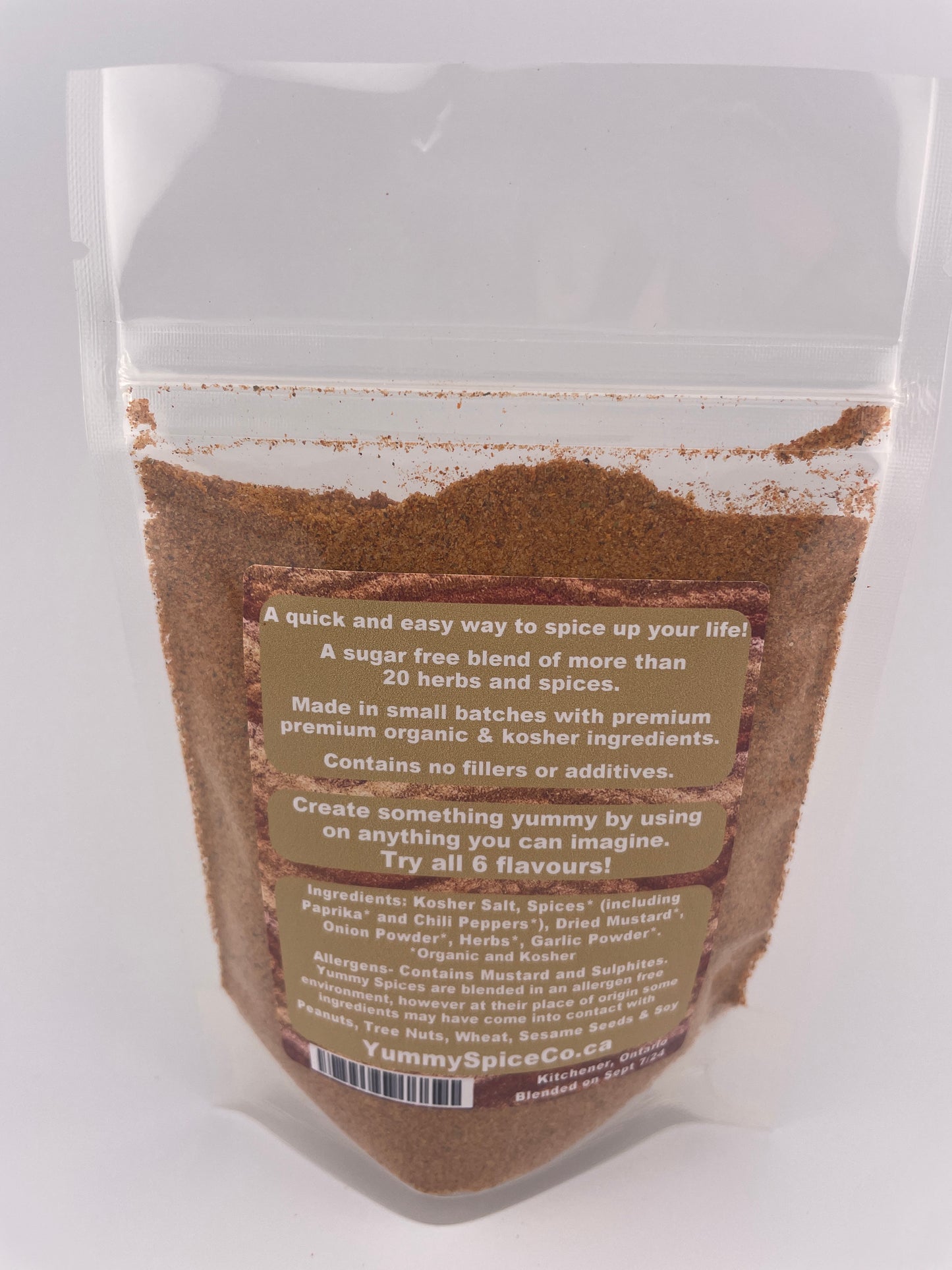 Yummy on Everything - Organic/Kosher - Sugar Free - 90g Bag